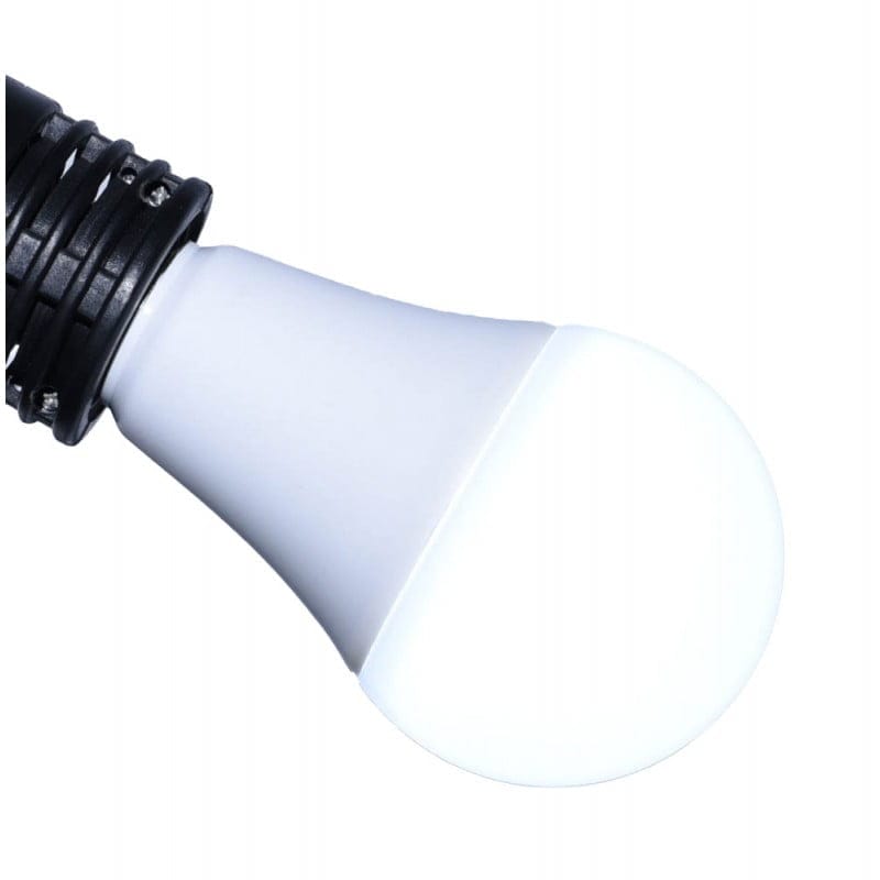 Bec LED E27 montat in dulie, design compact cu glob mat si lumina alba uniforma
