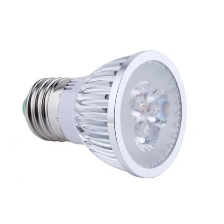 Bec LED spot E27 3W, temperatura culoare 6000-6500K, corp metalic cu nervuri de racire