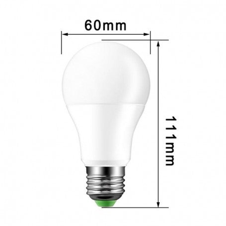 Bec LED E27 cu senzor de lumina, dimensiuni 60x111mm, soclu standard