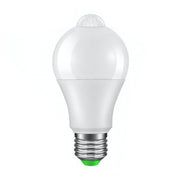 Bec LED E27 cu senzor de miscare PIR, 12W, 6500K, 810 lumeni, forma standard A60