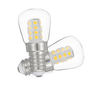 Bec LED E14 3W pentru frigider si hota, SMD, forma compacta 2.5cm, lumina calda, set 2 bucati