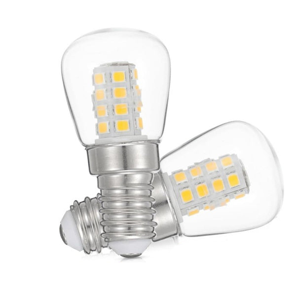 Bec LED E14 3W pentru frigider si hota, SMD, forma compacta 2.5cm, lumina calda, set 2 bucati