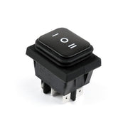 Intrerupator basculant ON-OFF-ON cu 3 pozitii, 6 contacte, 16A 220V, protectie cauciuc impermeabila
