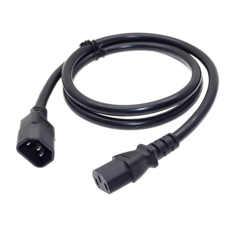 Cablu alimentare UPS-PC C14-C13, 1.5m, 10A 250V, conductor 0.75mm, negru, vedere completa