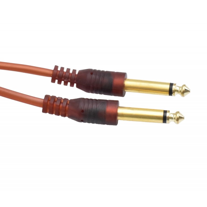 Cablu audio siliconat jack 3,5mm ST la 2x jack 6,3mm MO, conectori placati cu aur, lungime 1,5m