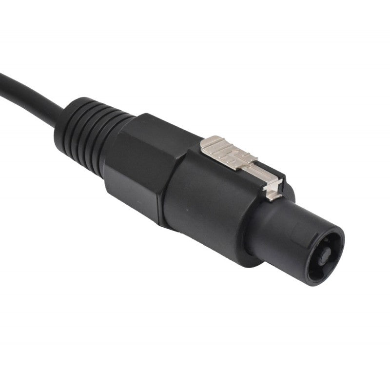 Detaliu conector Speakon cu sistem de blocare prin rasucire, cablu audio profesional 6mm