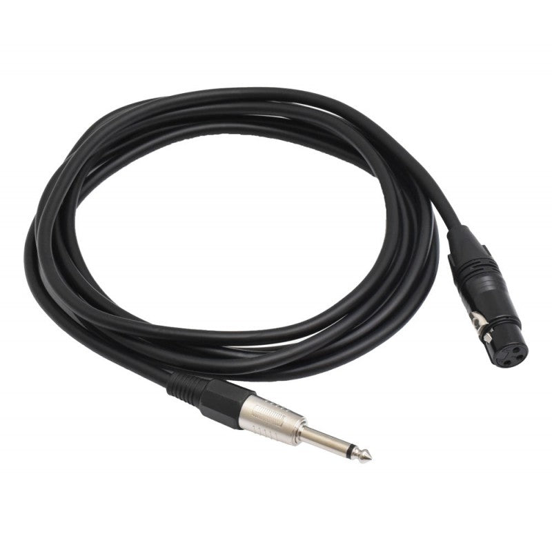 Cablu audio XLR mama la Jack 6,3mm mono, lungime 15m, diametru 6mm, conductor cupru ecranat