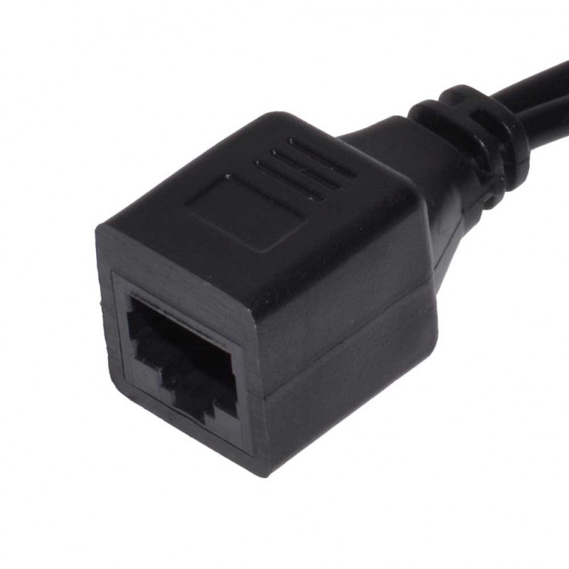 Cablu pasiv POE, detaliu conector RJ45 mama pentru splitter retea