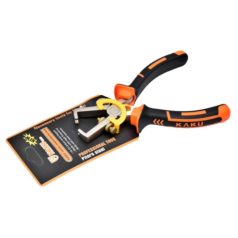 Cleste dezizolat profesional 160mm din otel calit, prezentat pe ambalaj original negru cu portocaliu