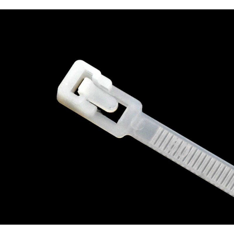 Colier plastic reutilizabil - detaliu mecanism de blocare cu parghie de deblocare