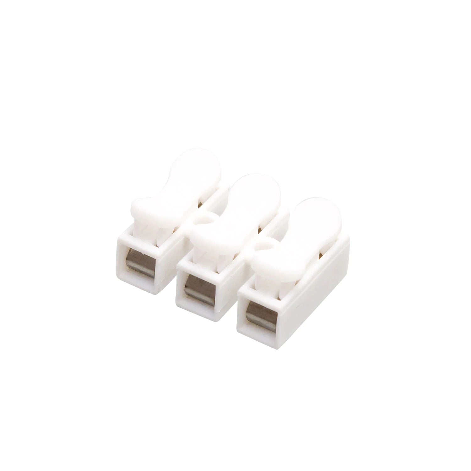 Conector rapid 3 poli alb, orificii de insertie fire 0.5-1.5mm, fond alb