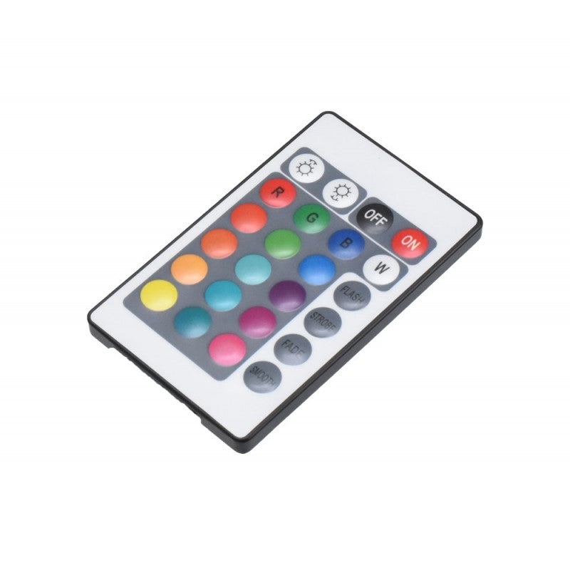 Telecomanda IR 24 taste pentru controller banda LED RGB, cu butoane color si functii flash, strobe, fade, smooth