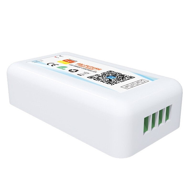 Controller smart RGBW cu conectori verzi pentru banda LED, alimentare DC 5-24V