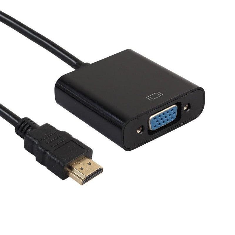 Adaptor convertor HDMI tata la VGA mama cu iesire Jack 3.5mm, Full HD 1080p, plug-and-play, cablu 20cm