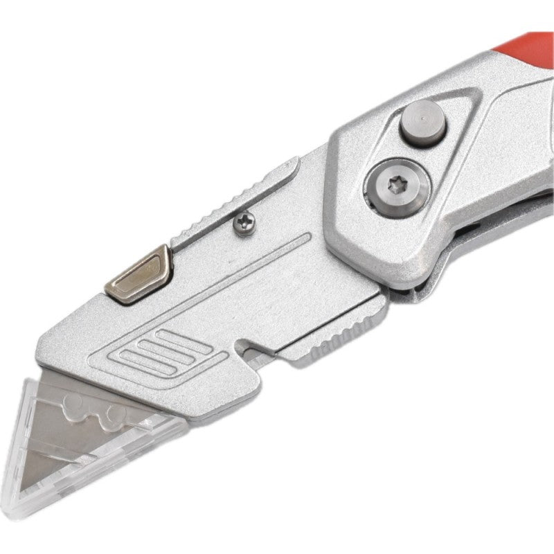 Detaliu lama trapezoidala extinsa a cutterului pliabil profesional din aluminiu