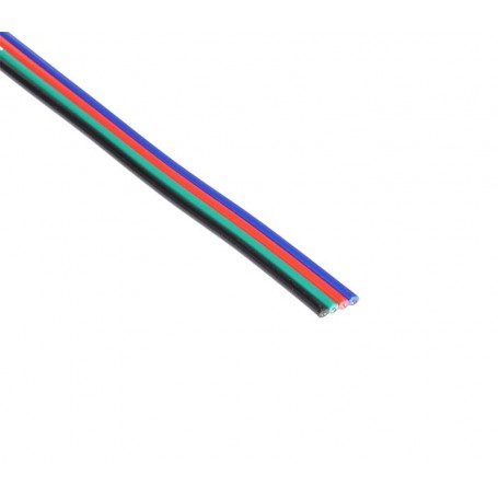 Cablu RGB 4 fire in sectiune transversala, conductori colorati vizibili