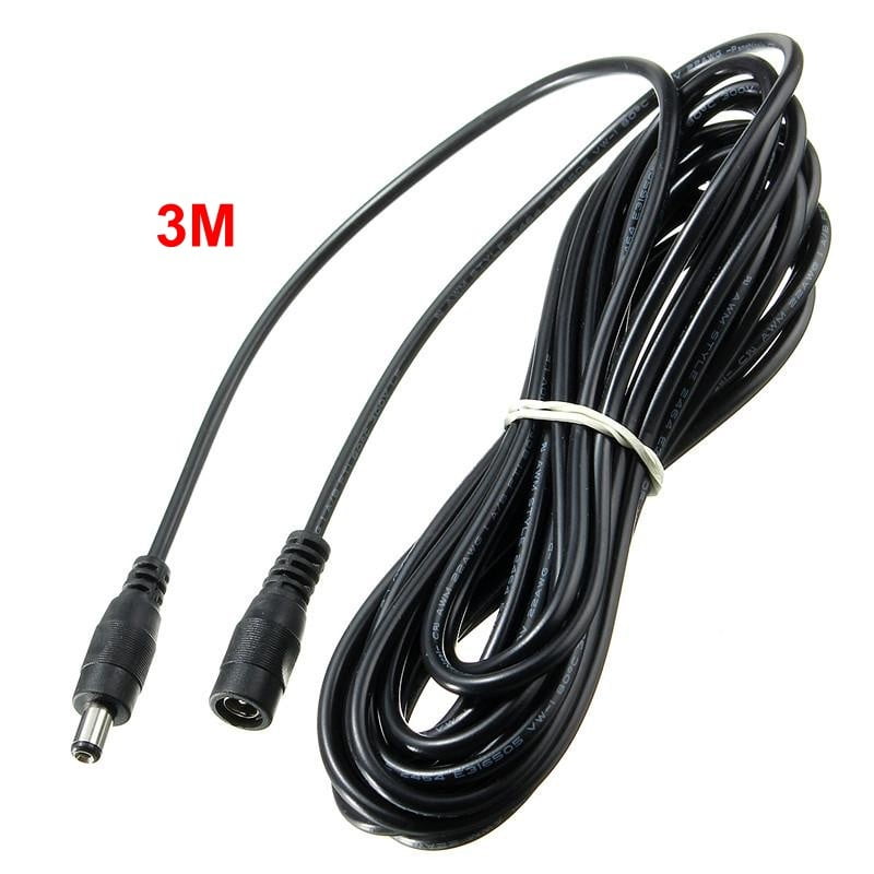 Cablu alimentare DC 3m cu conectori tata-mama, lungime marcata, compatibil surse 12V