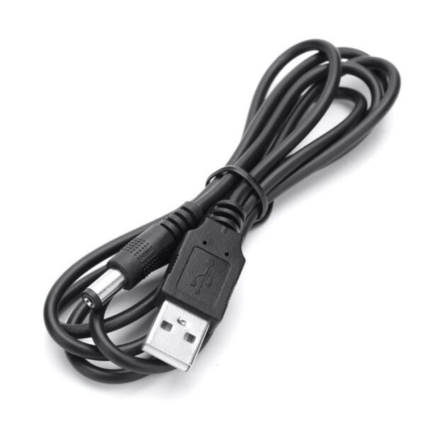 Cablu alimentare USB tata la DC tata 2,1mm, lungime 0,6m, conductor cupru, compatibil 5V 9V 12V