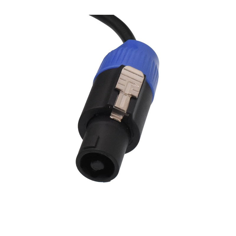 Conector Speakon tata cu zavorare mecanica, detaliu cablu audio profesional