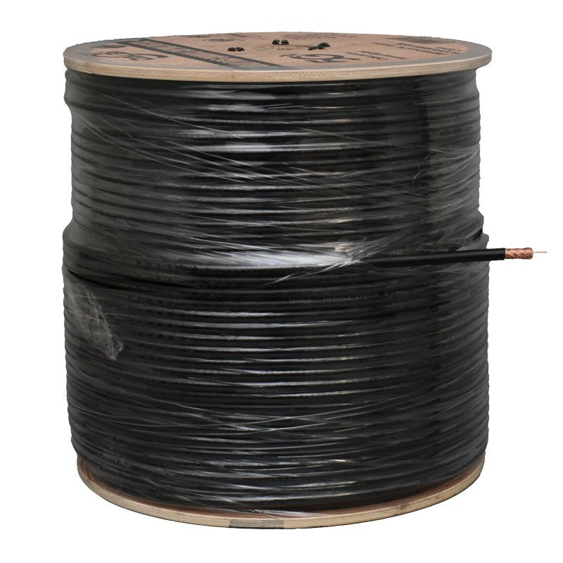 Rola cablu coaxial RG6 300 metri ambalata in folie protectoare, manta PVC neagra rezistenta