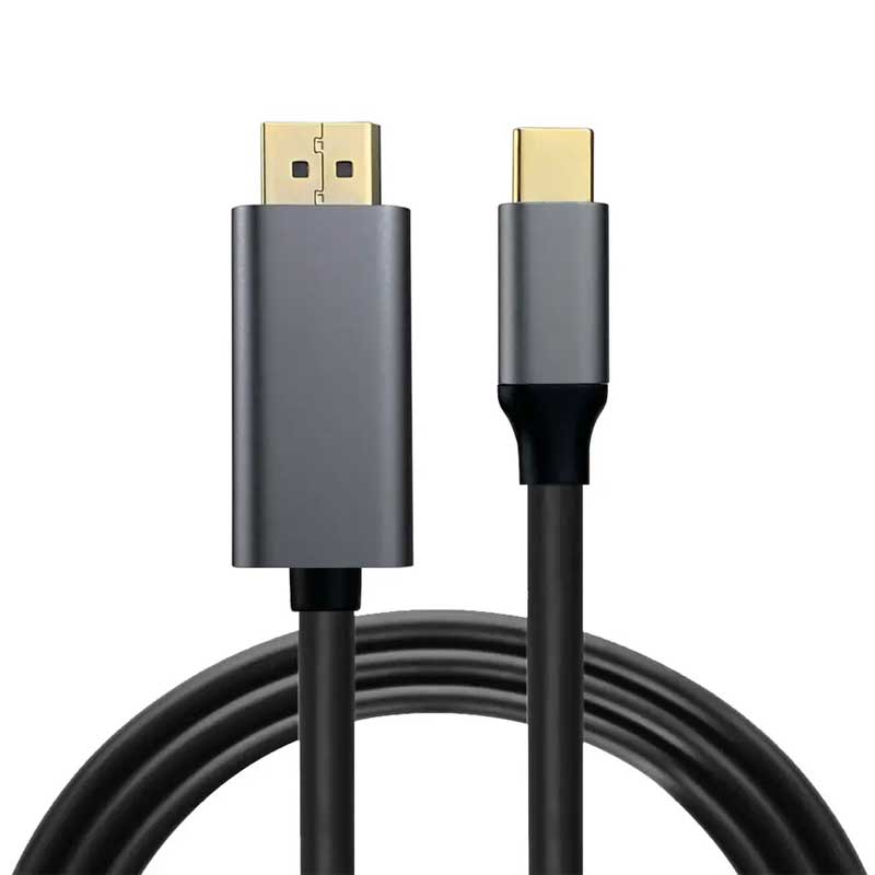 Cablu USB-C la DisplayPort 4K 60Hz, 1.8m, conectori auriti cu carcasa din aluminiu