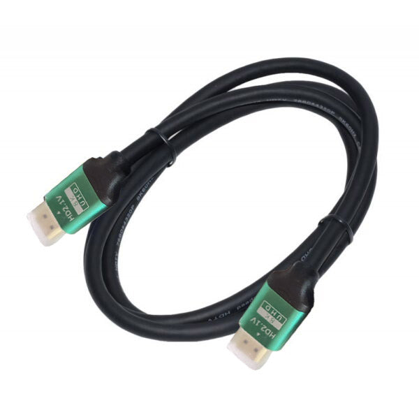 Cablu HDMI 2.1 8K UHD 48Gbps, 1,5m, conectori cu carcasa verde, plug and play