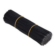 Set 100 fire cablu negru 24AWG 15cm, capete dezizolate si cositorite, izolatie cauciucata 300V