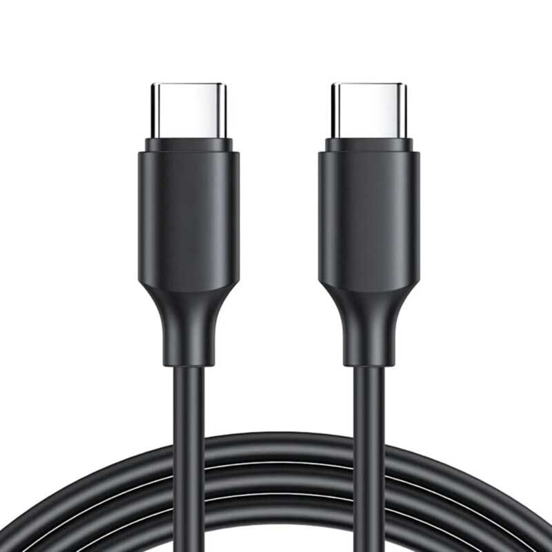 Cablu USB-C la USB-C 100W Power Delivery, lungime 1.5m, negru, incarcare rapida pentru laptopuri si telefoane
