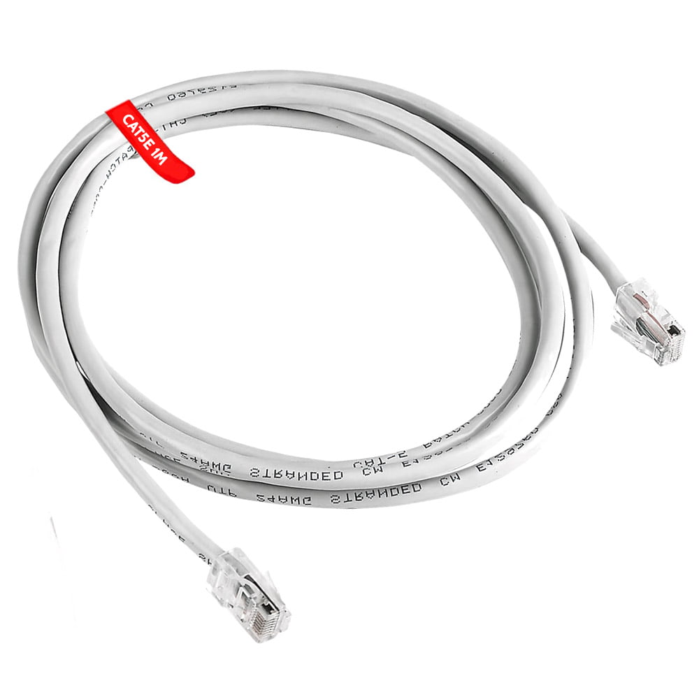 Cablu UTP patchcord CAT5e 1m, mufe RJ45 la ambele capete, gri, pentru conexiune retea stabila