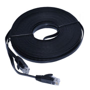 Cablu UTP plat CAT6 Gigabit 2m, conector RJ45, viteza 1000 Mbps, negru, rola