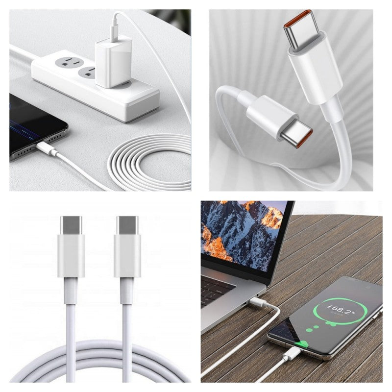 Cablu Type-C 2m in utilizare: incarcare telefon, laptop si transfer date simultan