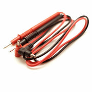 Cabluri tester rosu-negru pentru multimetre si clampmetre, conectori 4mm universali, varfuri ascutite din metal