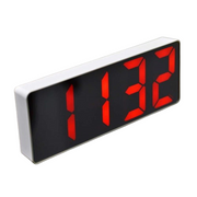Ceas digital LED rosu cu display oglinda si alarma, cifre mari, alimentare USB sau baterii AAA