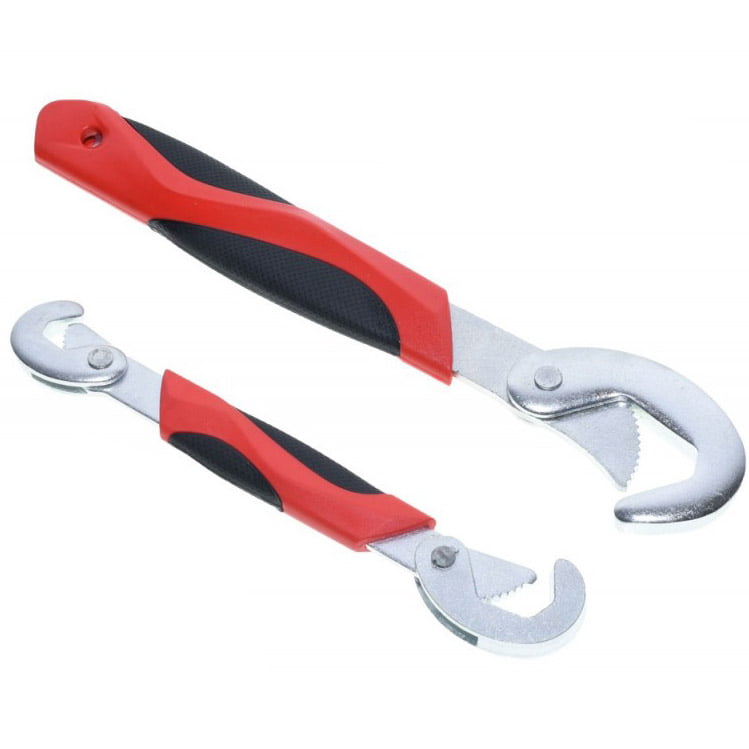 Set 2 chei universale reglabile pentru instalatii sanitare, interval 9-32mm, manere ergonomice antiderapante rosii