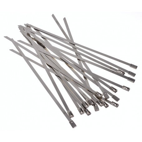 Set 20 coliere din inox 304, 4.6x300mm, vedere de ansamblu