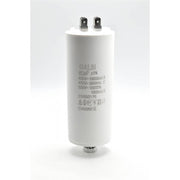 Condensator pornire motor 60uF 450V, carcasa cilindrica alba cu papuci tata, conform EN60252, durata 10000h
