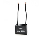 Condensator pornire motor 2.5uF 450V 50/60Hz, carcasa plastic negru cu doua fire de conectare