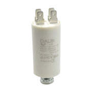 Condensator pornire motor 3uF 450V AC cu papuci tip tata si surub de fixare, compatibil motoare monofazate