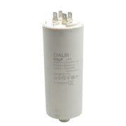 Condensator pornire motor 80uF 450V AC cu 4 papuci tip tata, dielectric autovindecator, rezistent pana la 85°C
