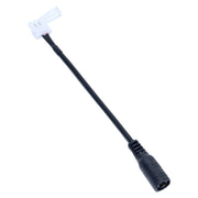 Conector alimentare banda LED cu clips 2 pini si mufa DC femela 2,1mm, cablu flexibil 15 cm