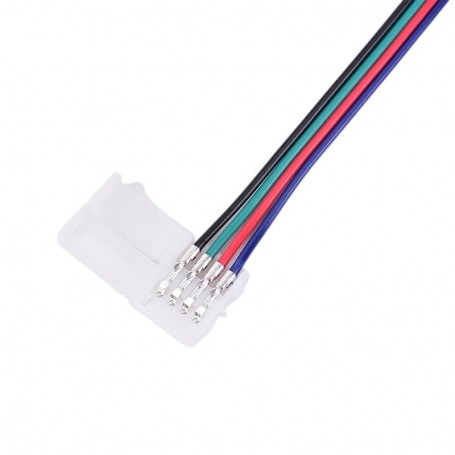 Clema rapida conector banda RGB 10mm, contacte metalice 4 pini, vedere detaliata