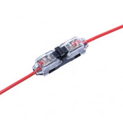 Conector rapid H1 cu blocare 300V 10A pentru fire litate 0,35-0,5mm, carcasa transparenta, dimensiuni 24x6mm