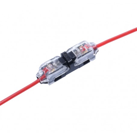 Conector rapid H1 cu blocare 300V 10A pentru fire litate 0,35-0,5mm, carcasa transparenta, dimensiuni 24x6mm