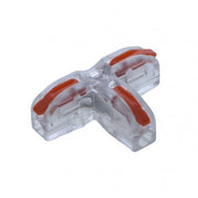 Conector rapid tip cruce 4 cai, 32A 250V, carcasa transparenta cu manete portocalii, cablu 0,08-4mm²
