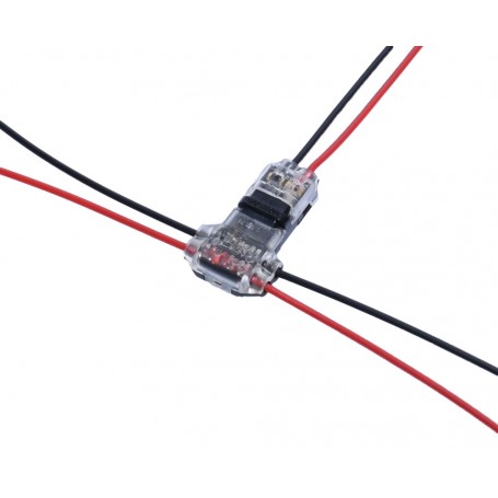Conector cablu T2 cu blocare 300V 10A, capac transparent, compatibil fire litate 0,35-0,75mm