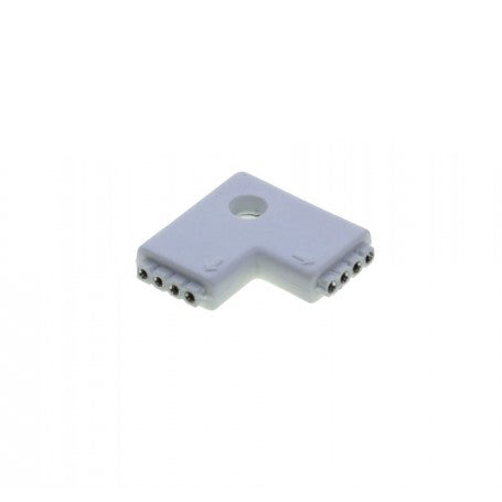 Conector cot 90 grade pentru banda LED RGB 10mm, 4 pini, montaj fara lipituri