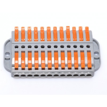 Conector doza 12-12 vedere laterala cu parghiile in pozitie deschisa