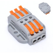 Conector doza 3-3 cu levier, 600V/32A, cablu 0,08-4mm², contacte alama argintat