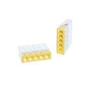 Conector rapid doza 5 poli, 25A, 250V, pentru fire 0.5-2.5mm, carcasa transparenta, set 2 bucati