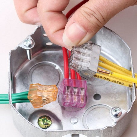 Conector rapid 6 poli utilizat in doza de derivatie metalica, conectare fire multicolore fara unelte